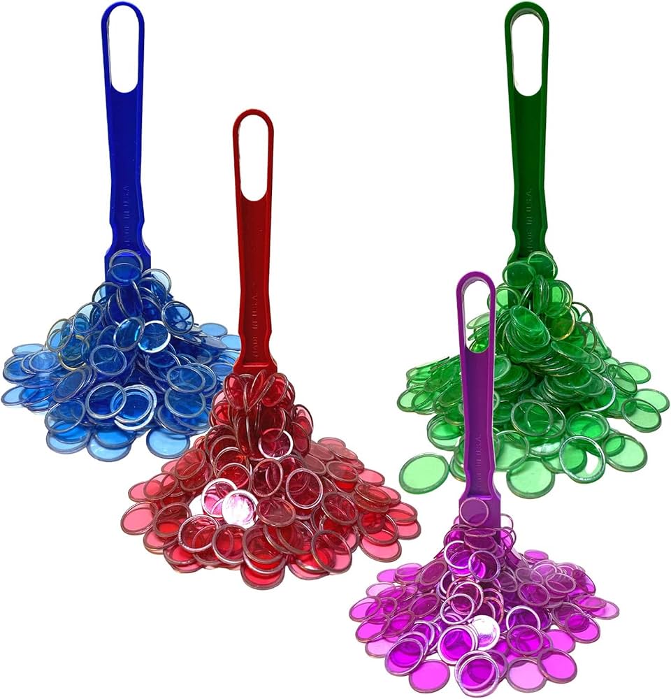 2 x Magnetic wands and coloured chips set