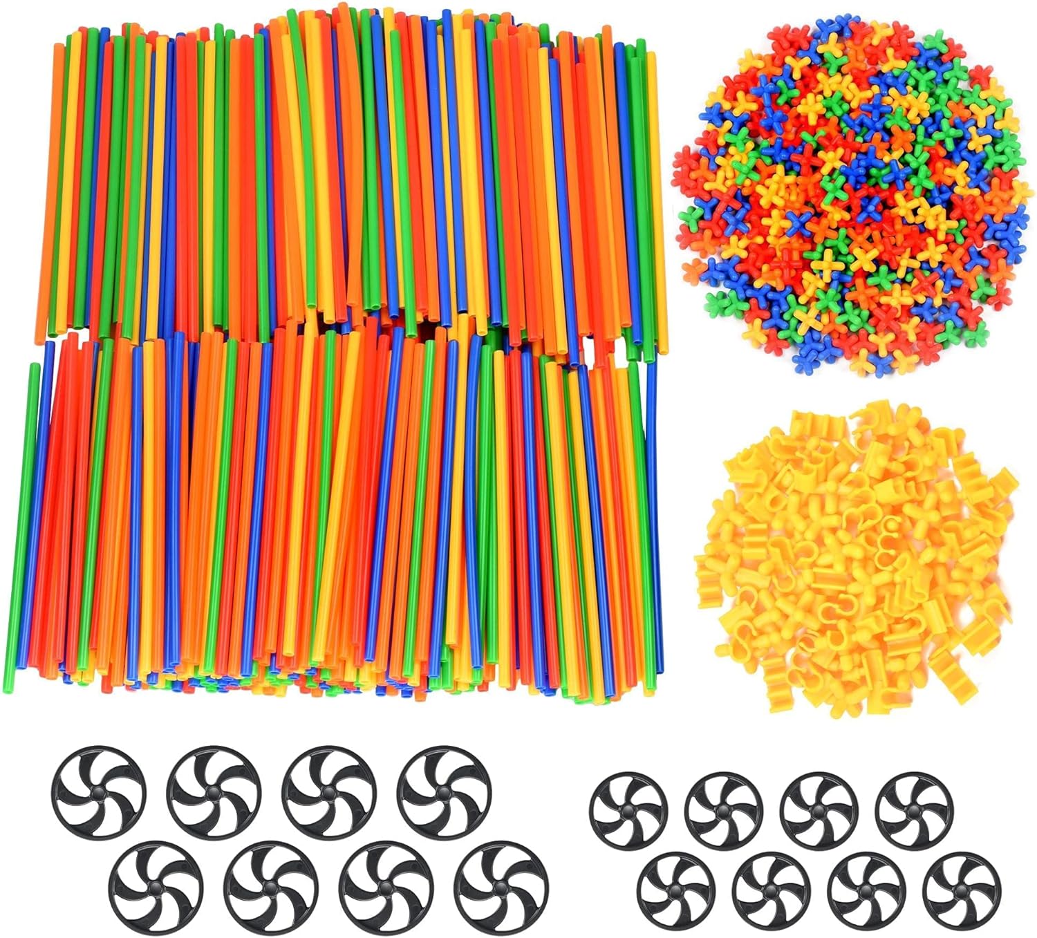 Playlearn Straws & Connectors (856 Pieces including wheels)