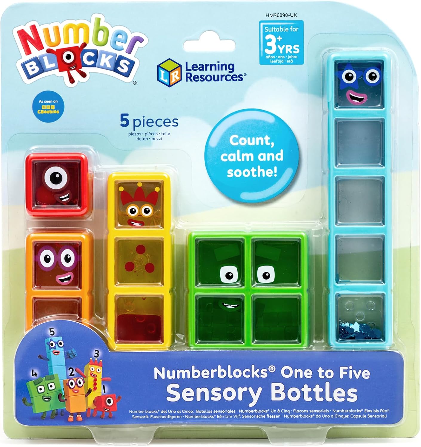 Numberblocks Sensory Bottles one to five