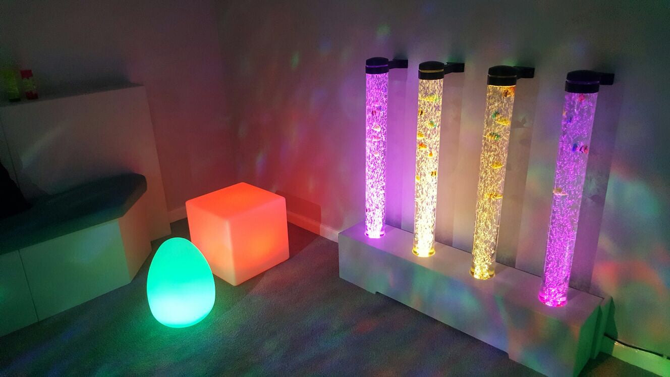 Playlearn Bubble Tube - Black with fish