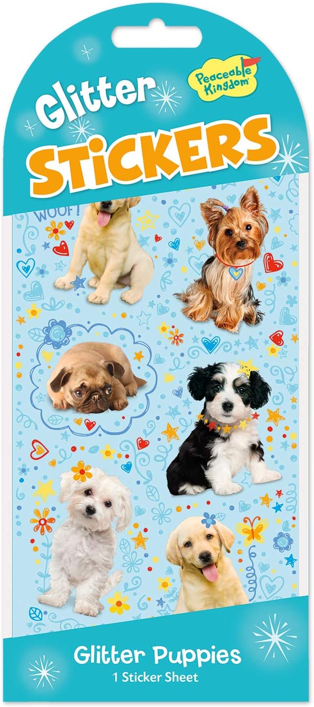 Puppies Glitter Stickers