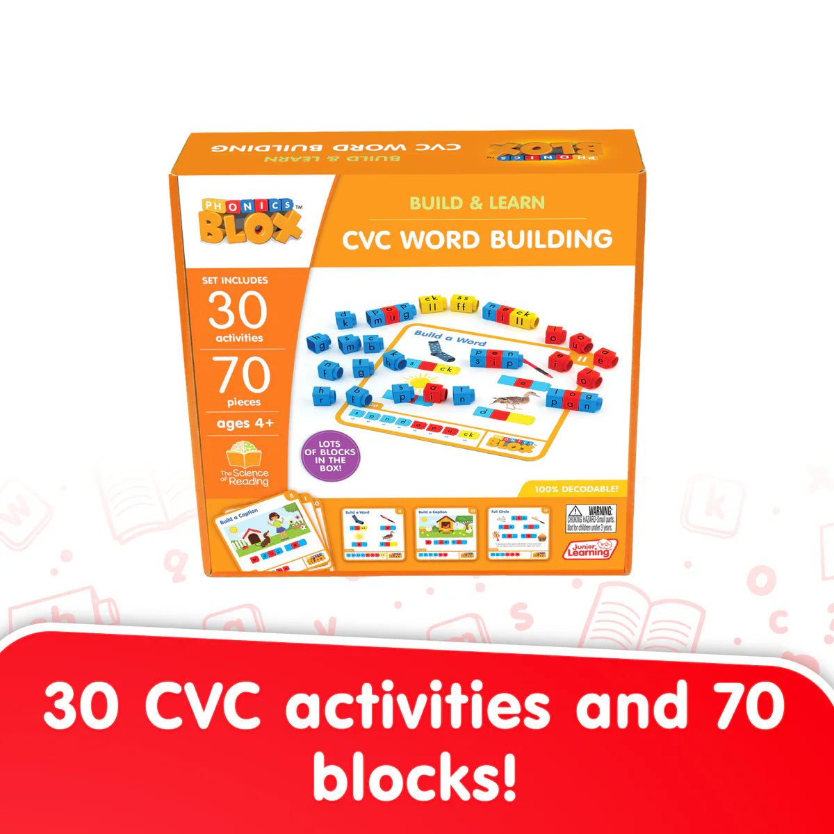 Junior Learning CVC Word Building - Phonics Blox