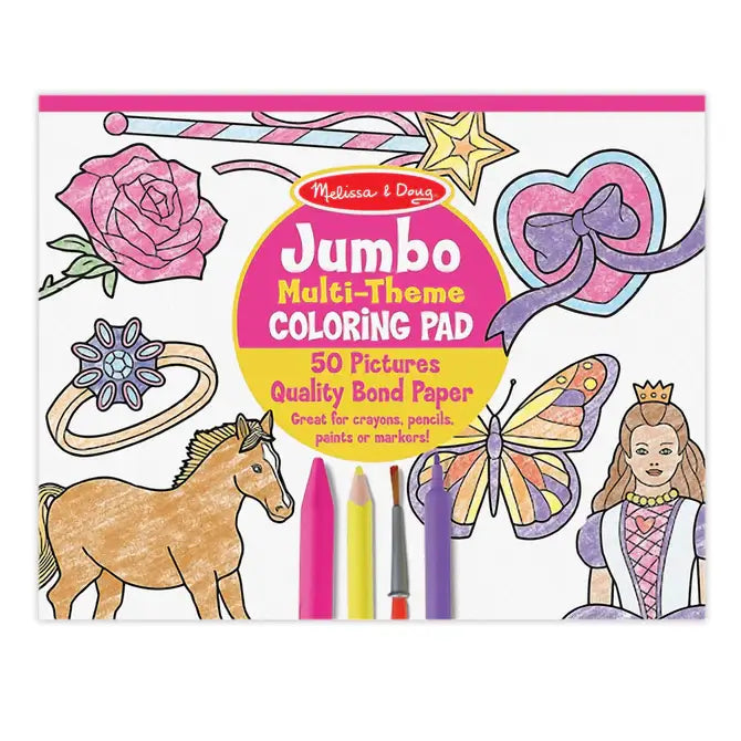 Jumbo Colouring Pad - Princess & Fairy