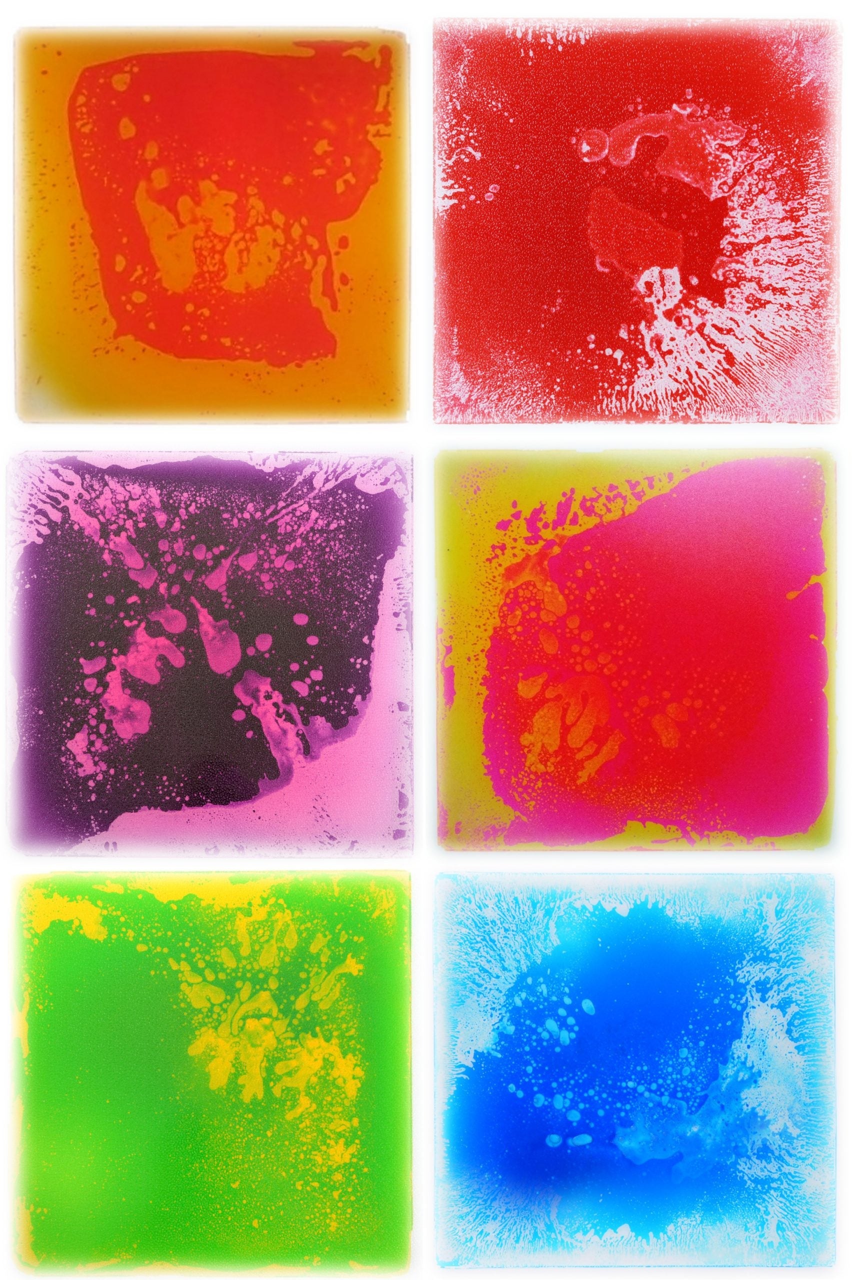 Playlearn Set of 6 Liquid Floor Tiles 50x50cm (6 Colours)