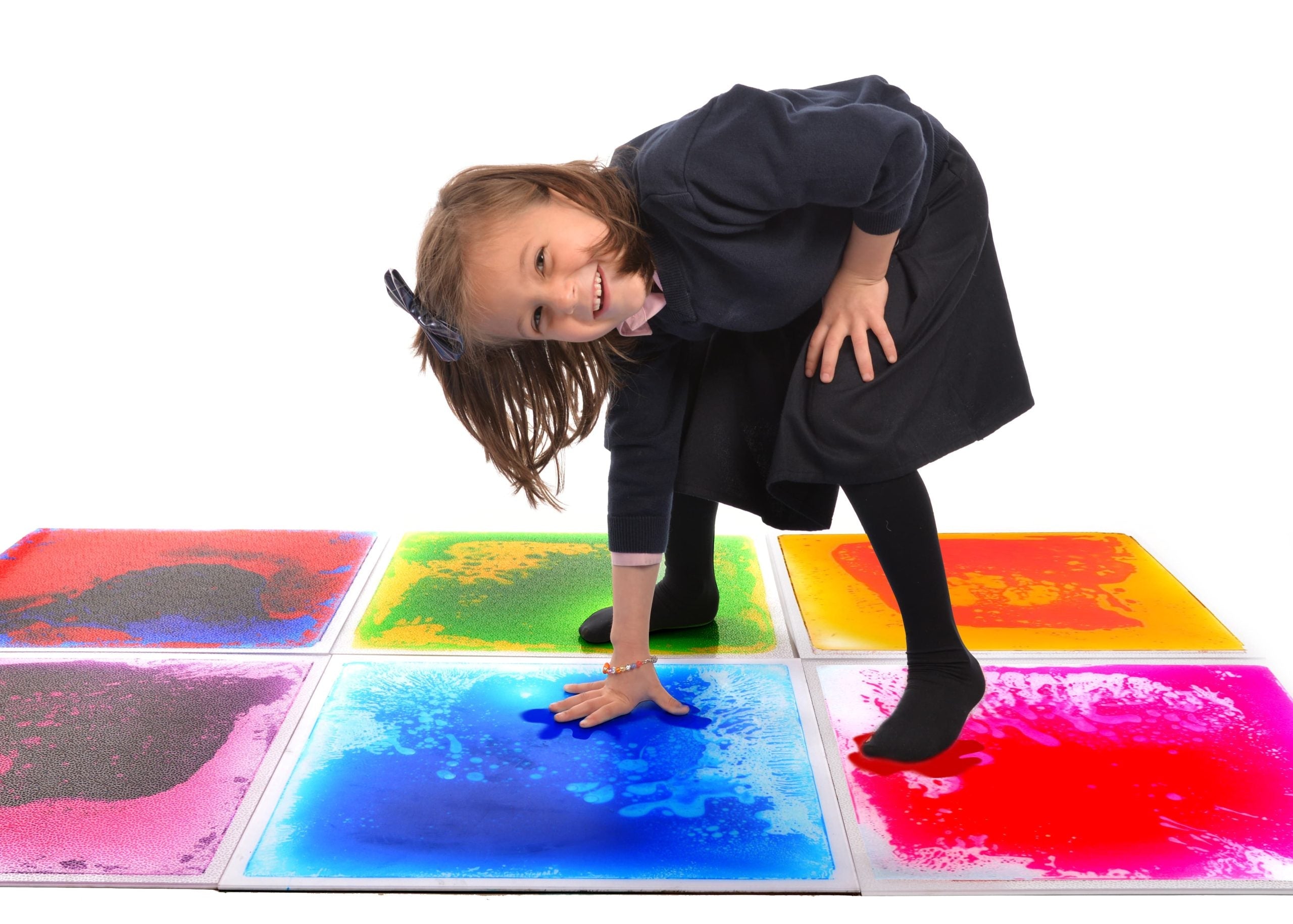 Playlearn Set of 6 Liquid Floor Tiles 50x50cm (6 Colours)