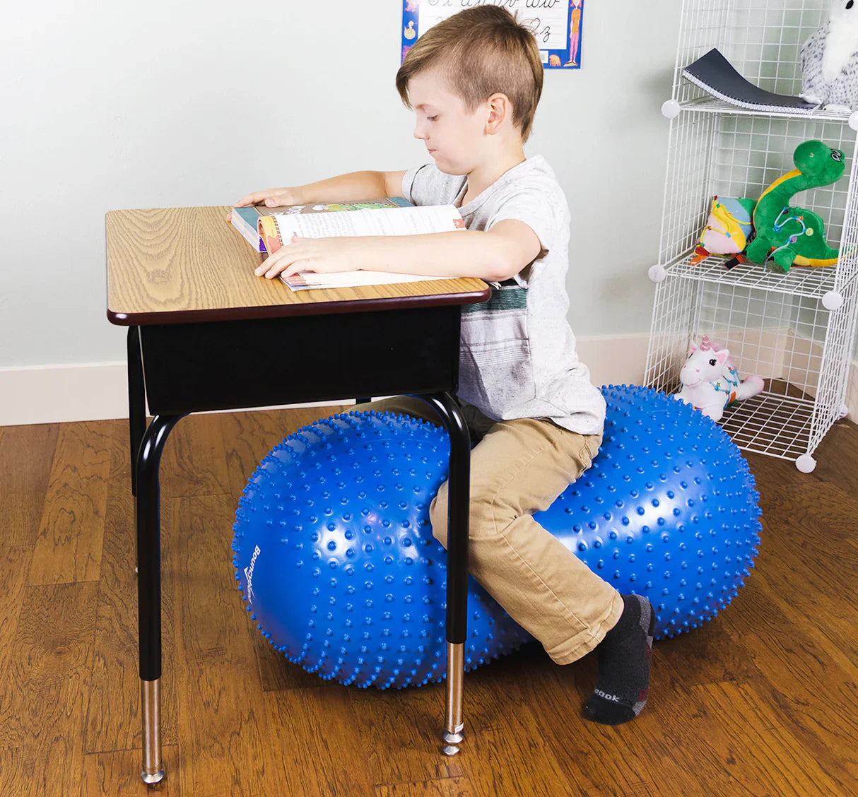 Inflatable Sensory Roller with Tactile nubs PEANUT