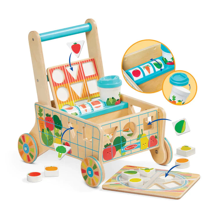 Wooden Shape Sorting Grocery Cart Melissa & Doug