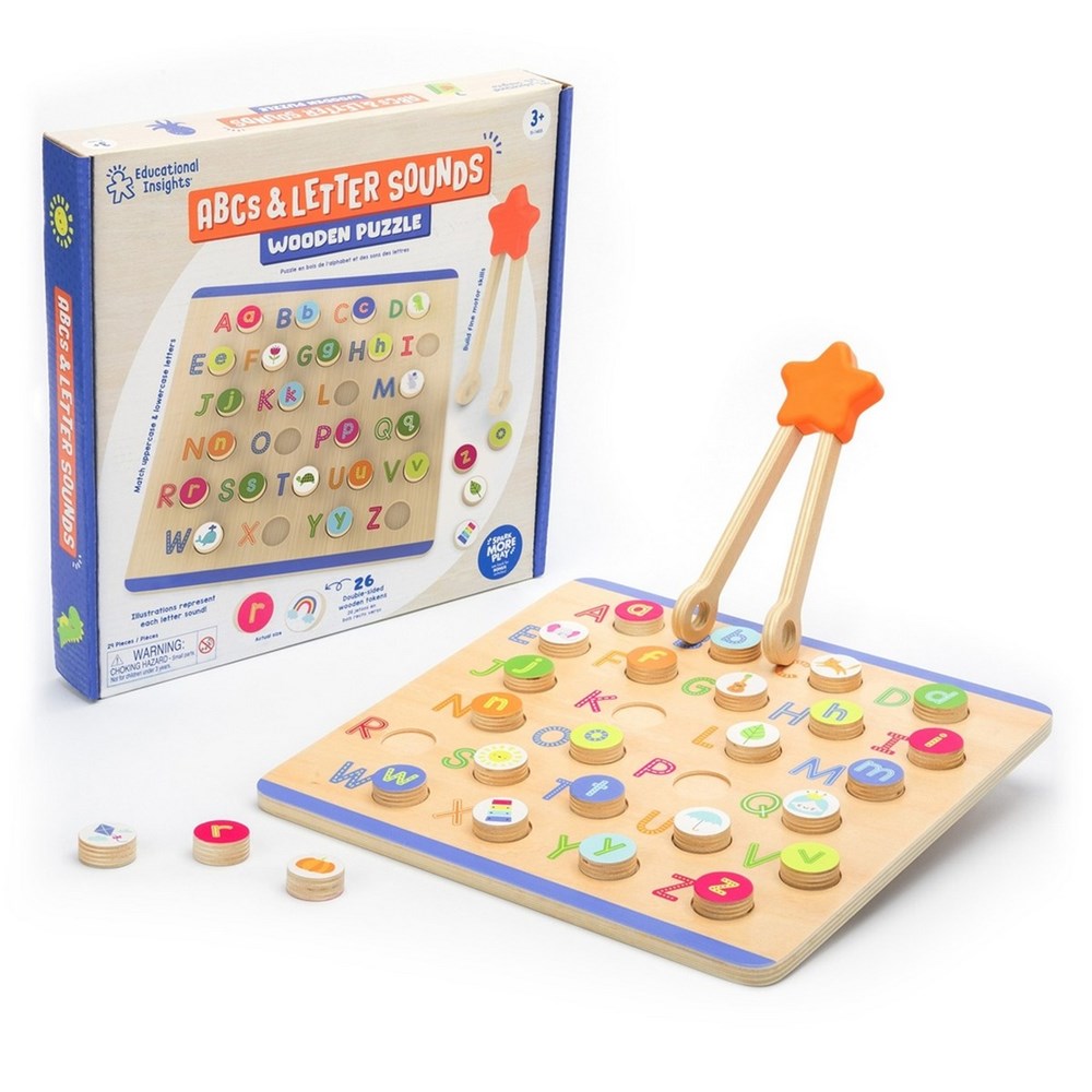 ABCs & Letter Sounds Wooden Puzzle