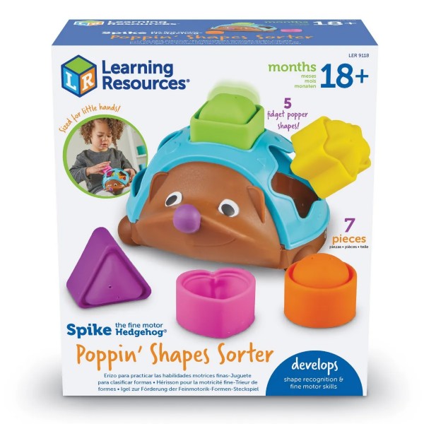 Spike The Fine Motor Hedgehog® Poppin Shapes Sorter