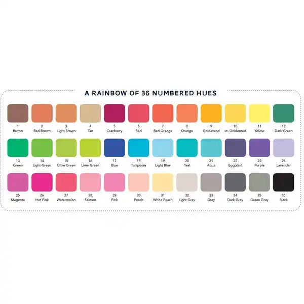 Colour by Number 36 Coloured Pencil Set