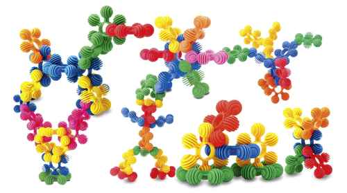 Interstar Construction Set - Bumper Pack of 96 Vibrantly Coloured Rings / Stars