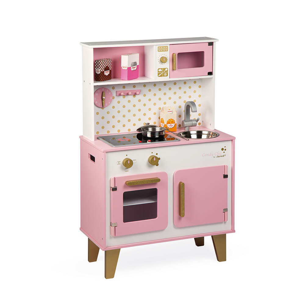 Janod - Candy Chic Big Wooden Kitchen - For children from the Age of 3