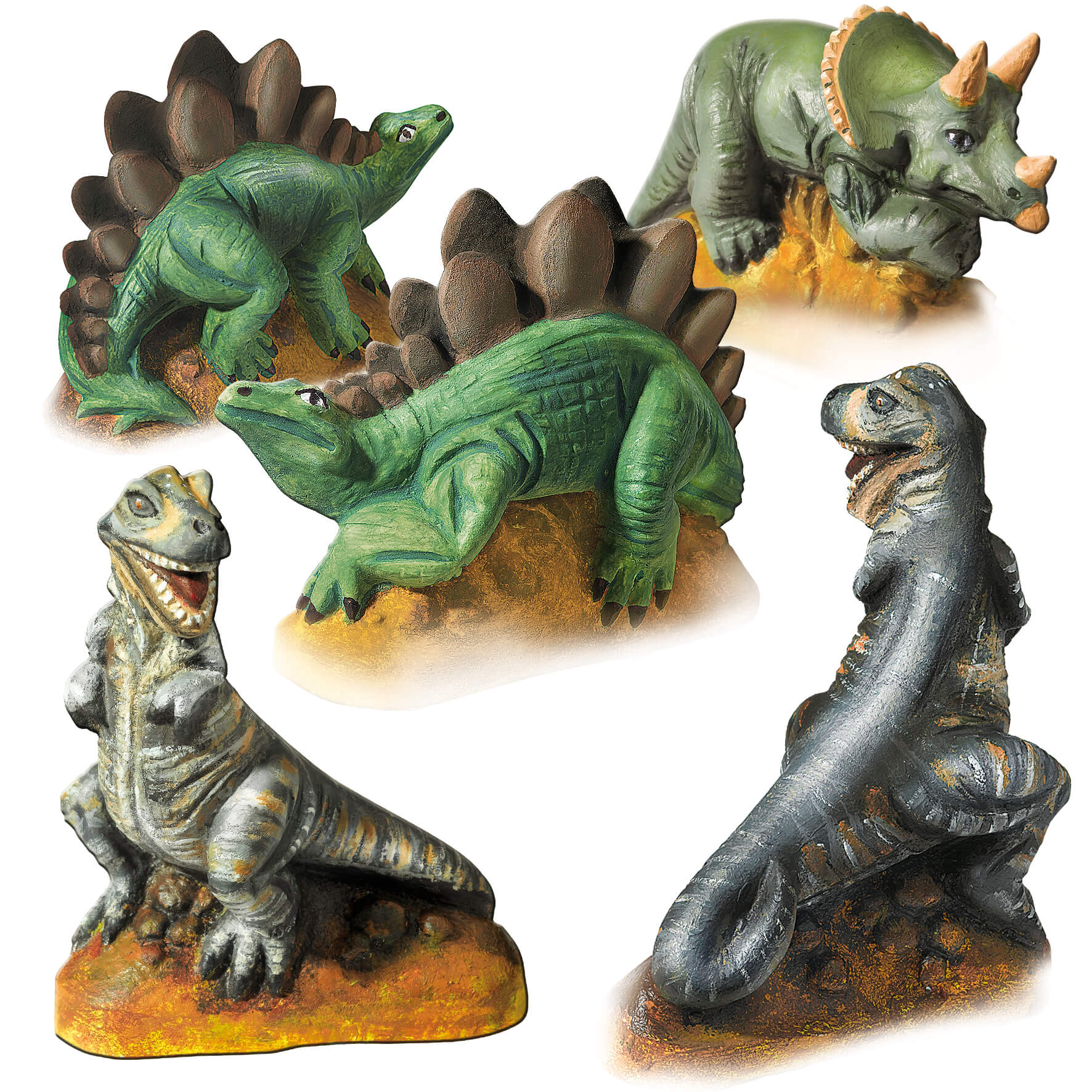 Casting and painting Set Dinosaurs