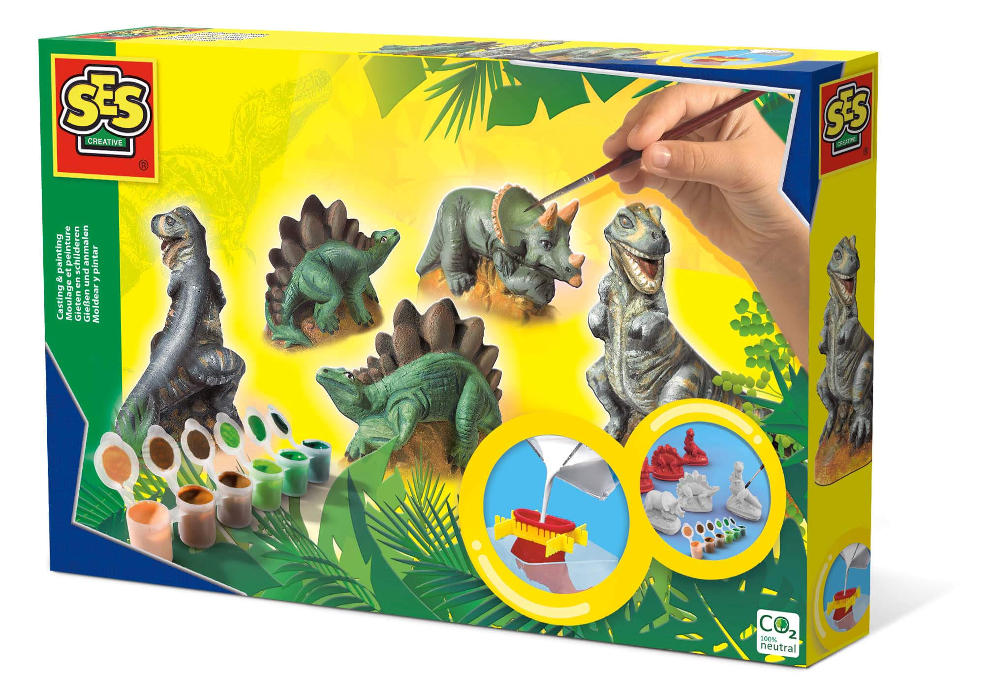 Casting and painting Set Dinosaurs