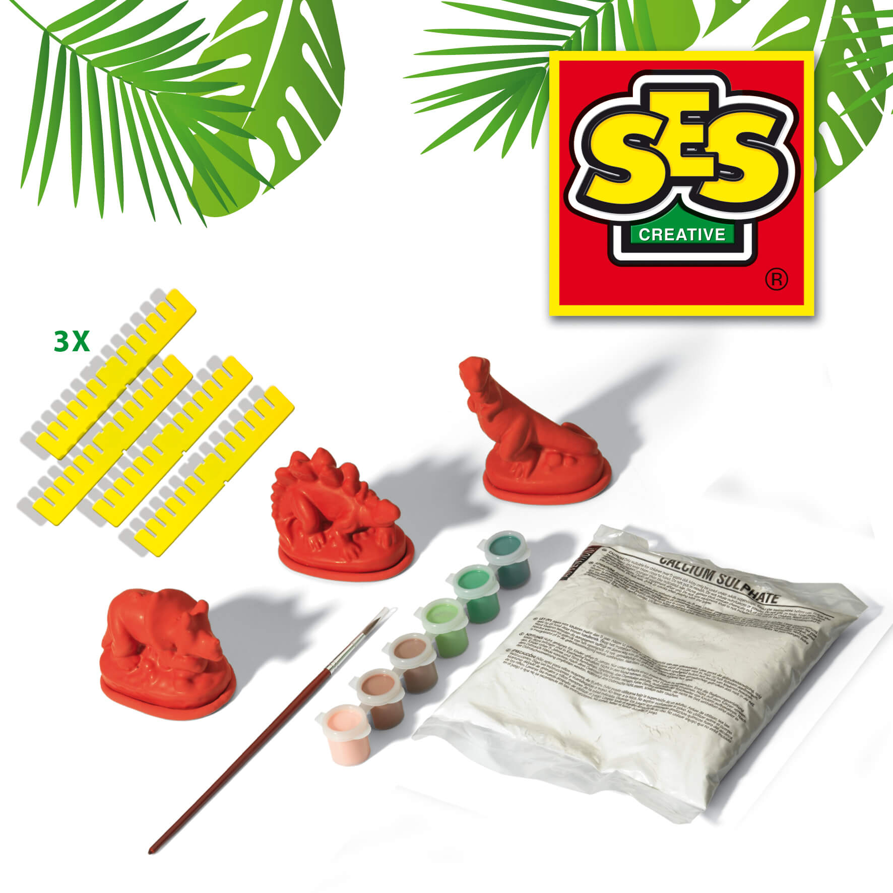 Casting and painting Set Dinosaurs