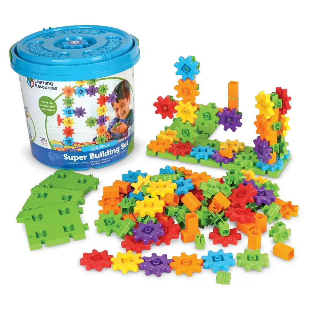 Gears! Gears! Gears! Super Building Toy Set, 150 Pieces, Ages 3+