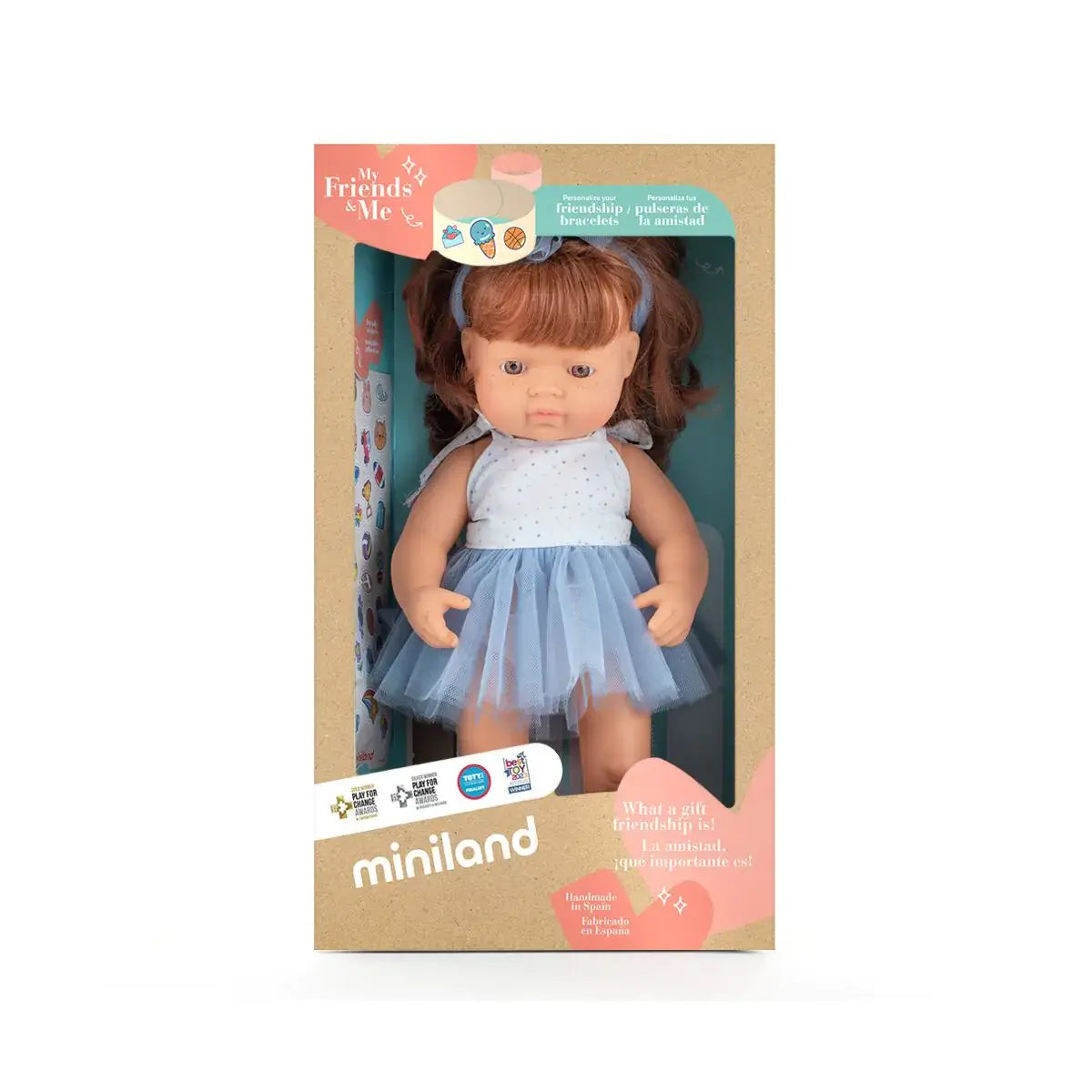 Miniland Baby Doll Redhead Girl 38 cm Anatomically correct