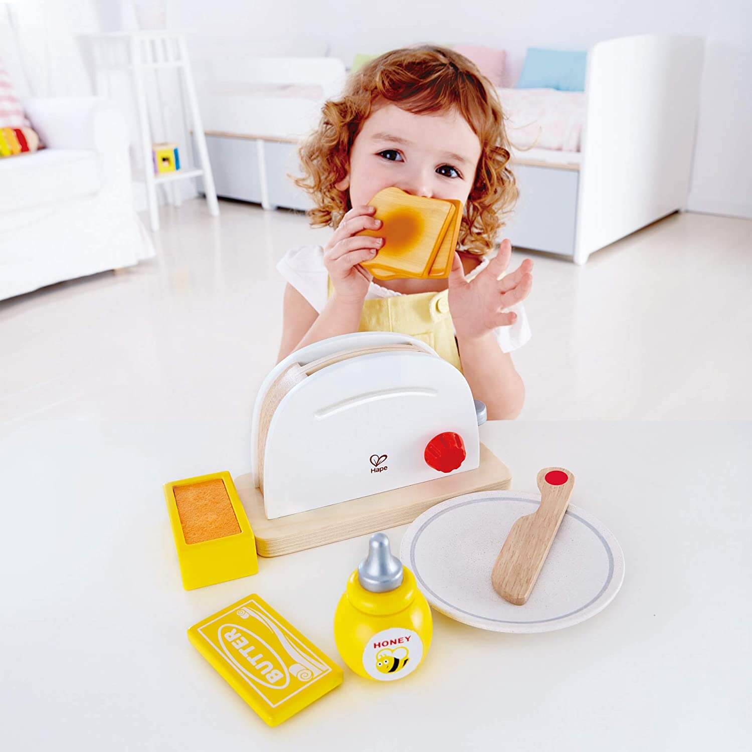 Wooden Pop-Up Toaster Set