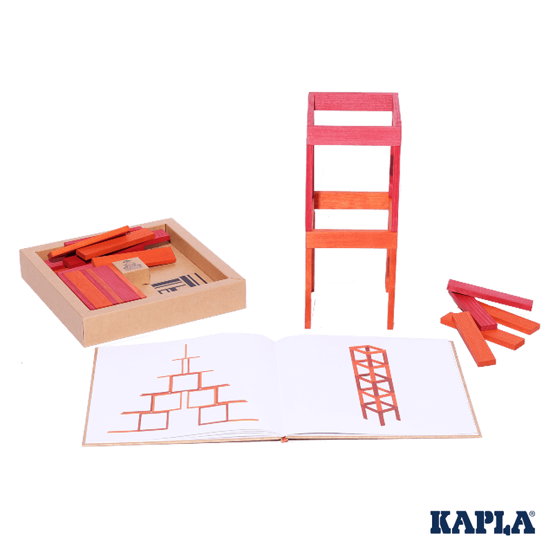 KAPLA 40 Colours & Book - Red, Orange