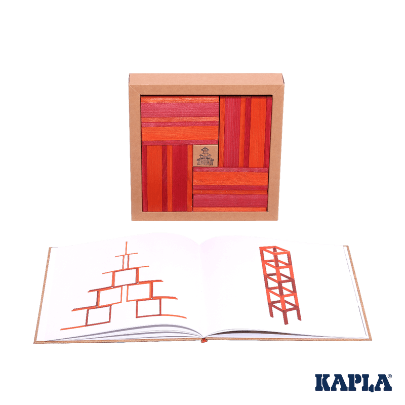 KAPLA 40 Colours & Book - Red, Orange