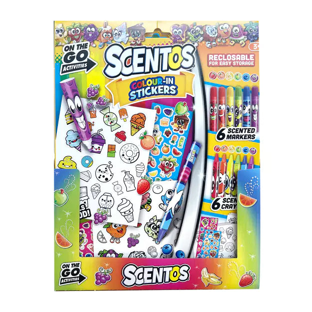 Scentos On the Go Activities Colour-in Stickers