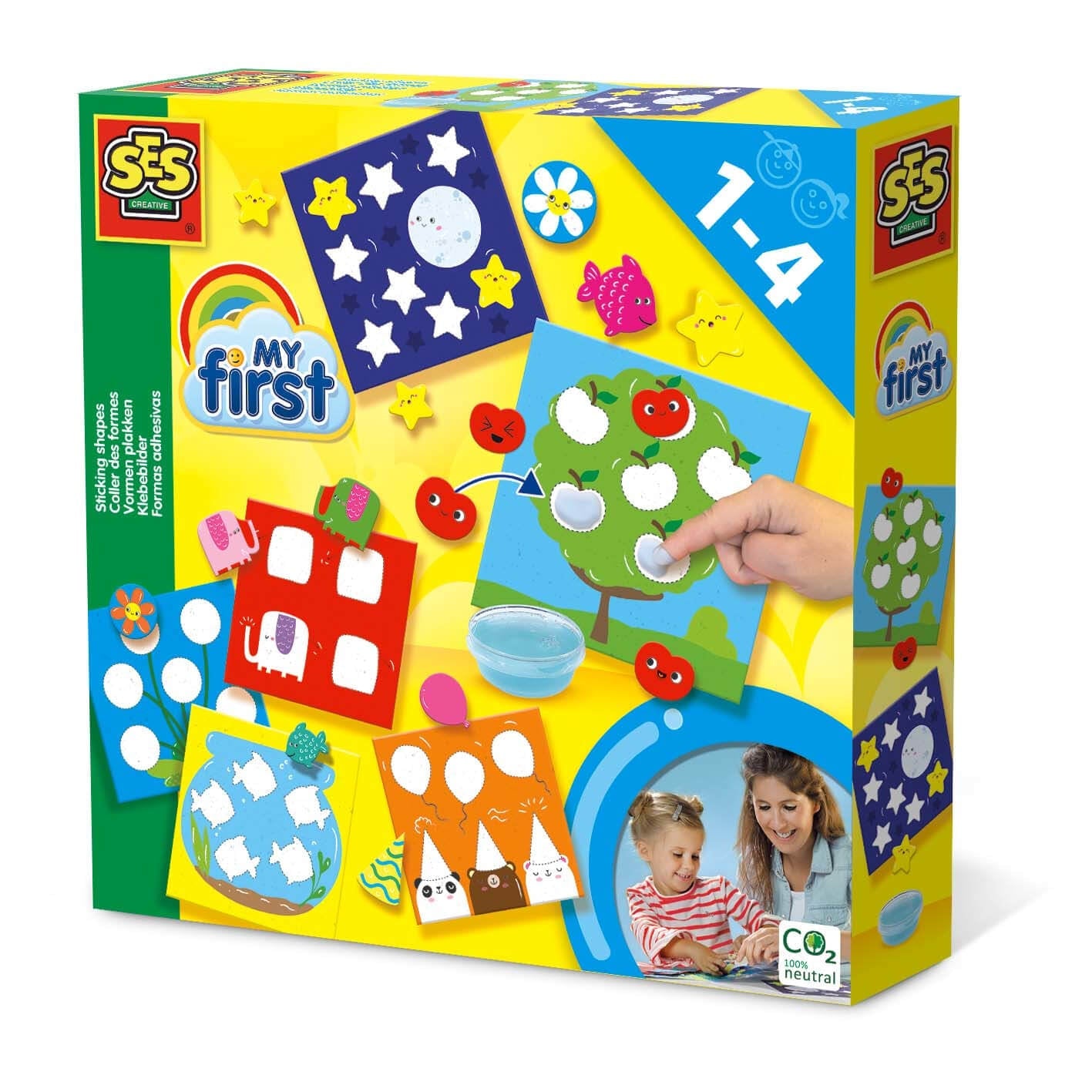 My first  Sticking shapes