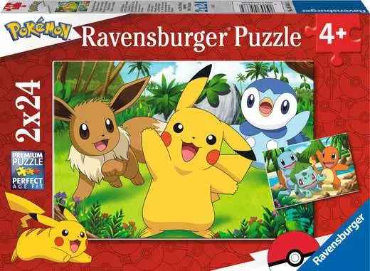 Childrens Puzzle Pokemon, 2x24pc - 24 Pieces Puzzle