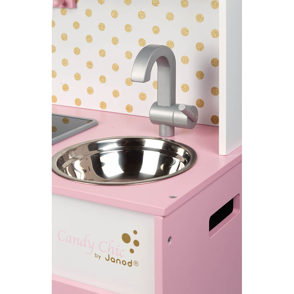 Janod - Candy Chic Big Wooden Kitchen -  For children from the Age of 3