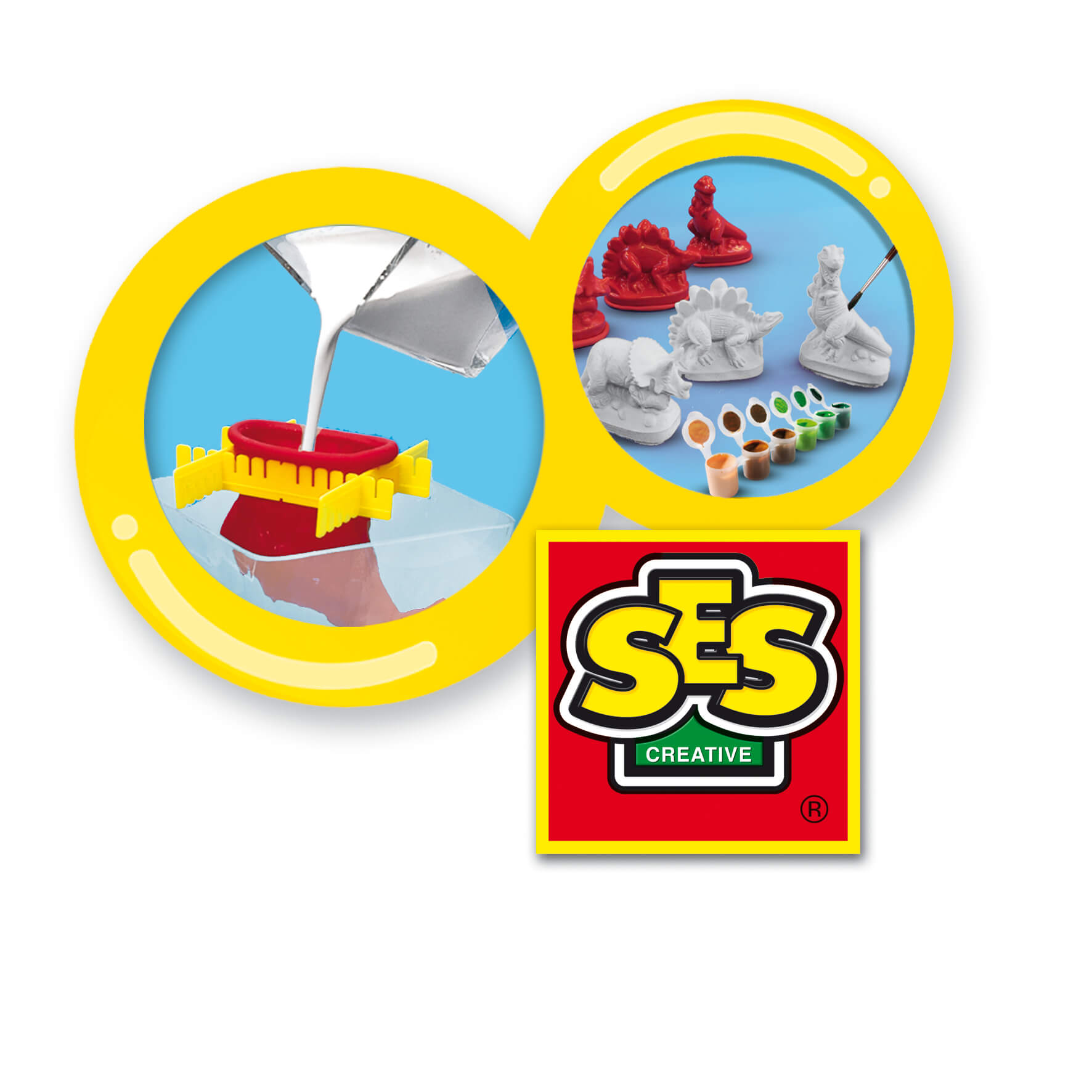 Casting and painting Set  Dinosaurs