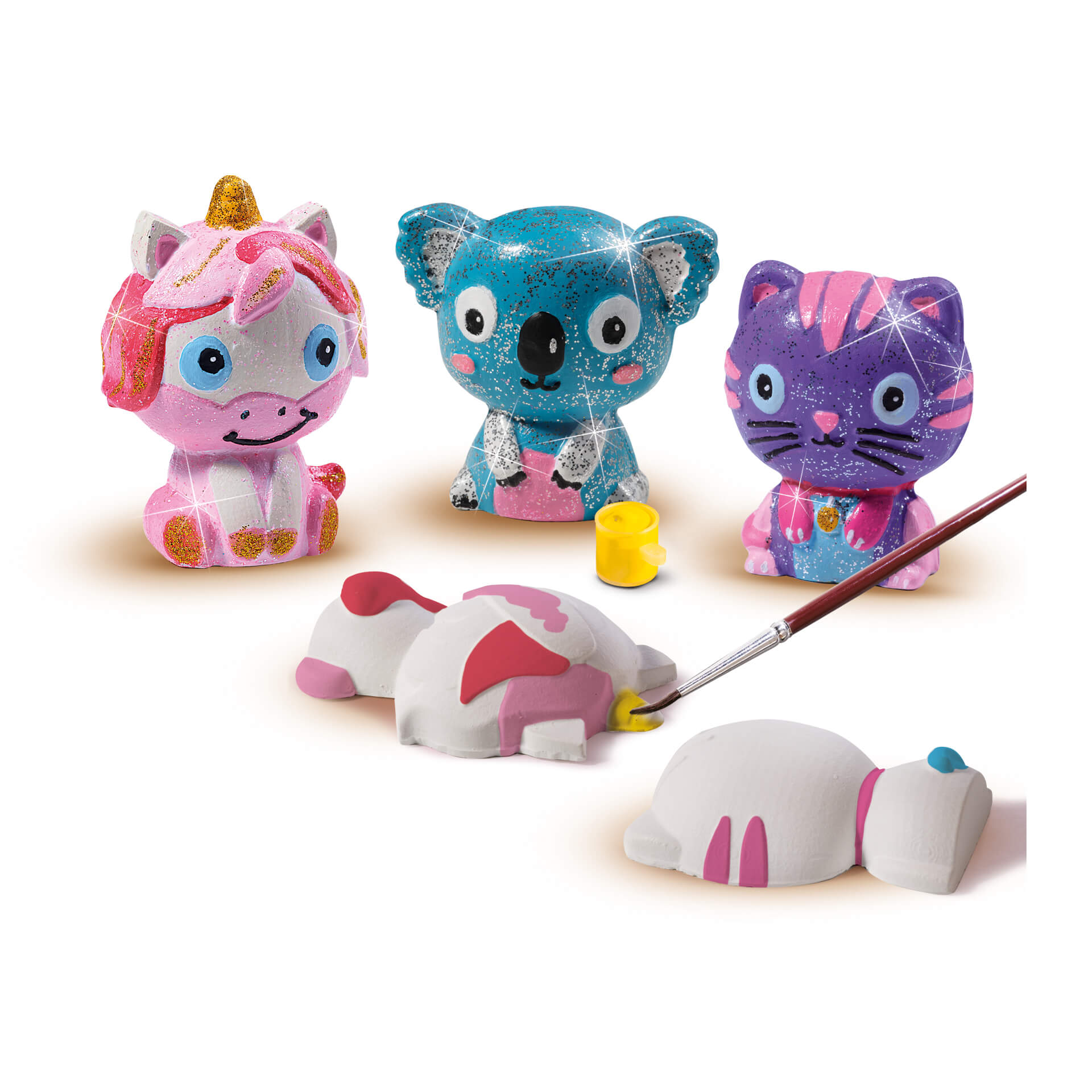 Casting and painting  Glitter animals