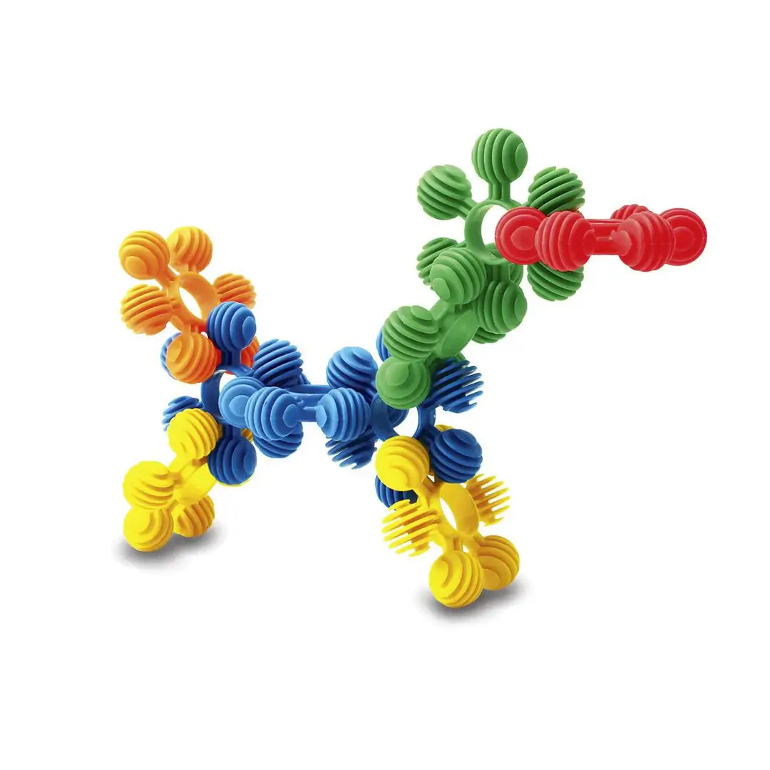 Interstar Construction Set - Bumper Pack of 96 Vibrantly Coloured Rings / Stars