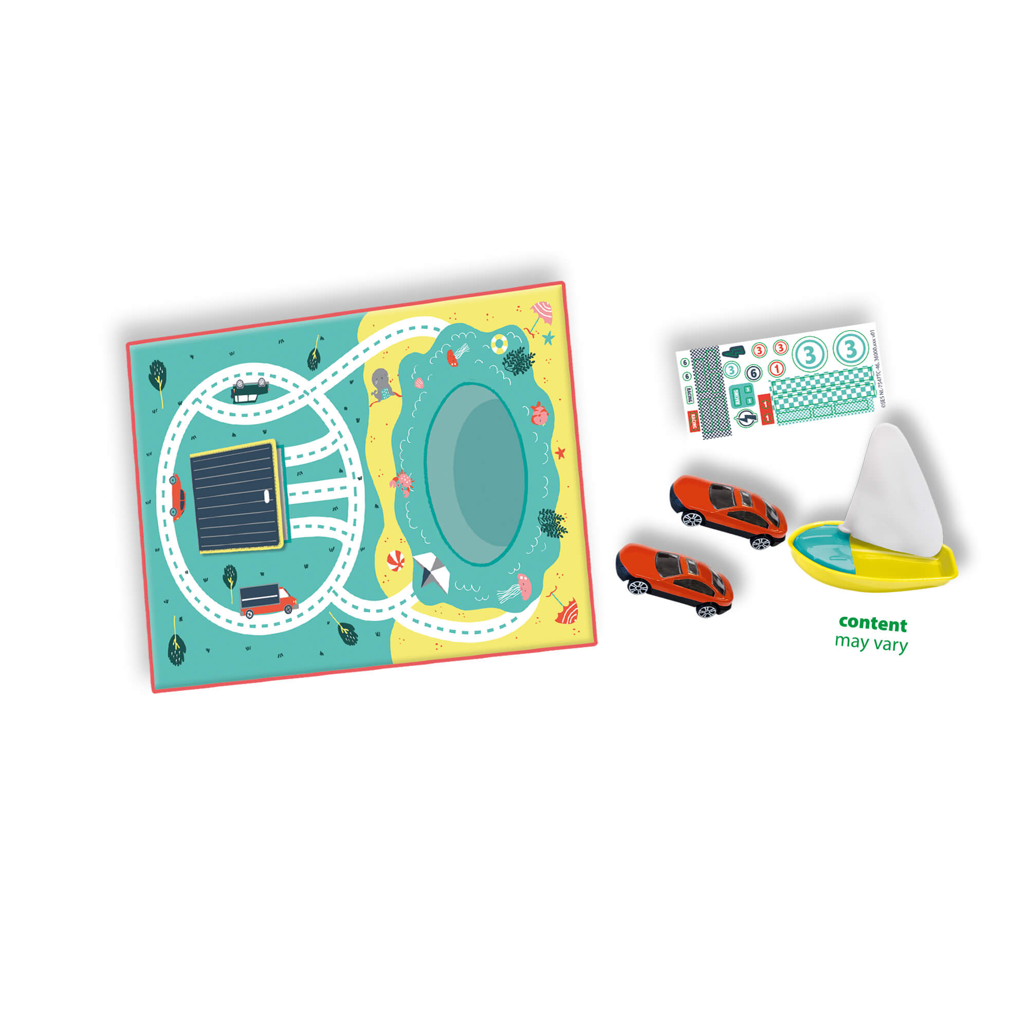 Sand play mat  Water and roads