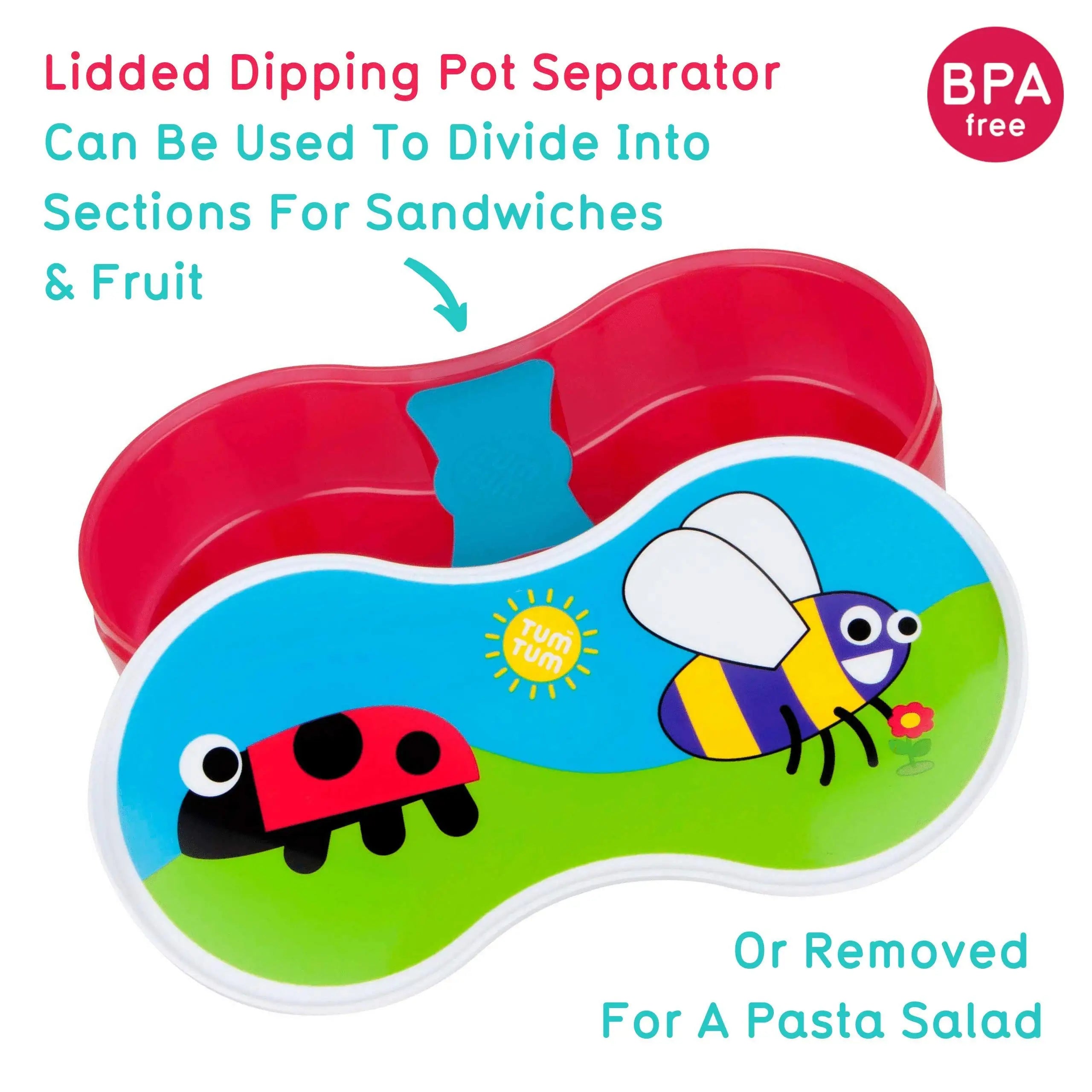 TUM TUM  Lunch Set With Dipping Pot Separator