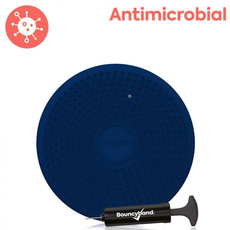 Wiggle Antimicrobial Seat Sensory Cushion ? Blue 27cm ? Flexible Alternative Seating ? By Bouncyband