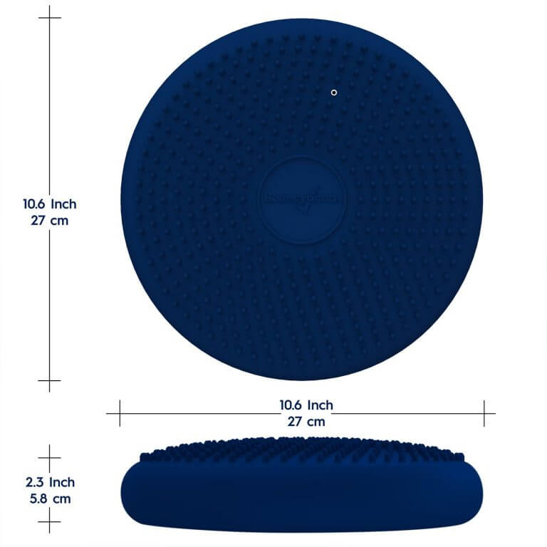 Wiggle Antimicrobial Seat Sensory Cushion ? Blue 27cm ? Flexible Alternative Seating ? By Bouncyband